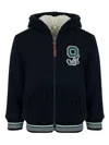 Lapin House Patterned Intarsia-knit Cotton Jacket In Black