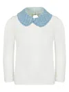 Lapin House Peter-pan Collar Top In White