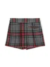 Lapin House Plaid-pattern Shorts In Grey