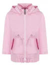 Lapin House Pleat-detail Hooded Jacket In Pink