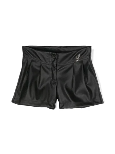 Lapin House Kids' Pleat-detailing Shorts In Black