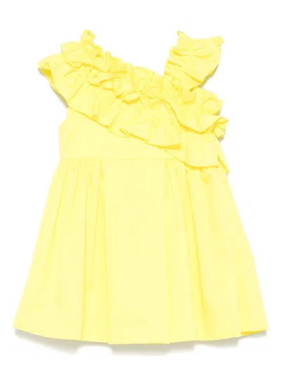 Lapin House Kids' Pleated Dress In Yellow