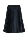 Lapin House Pleated Satin Skirt In Blue