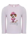Lapin House Puppy-print Long-sleeve Top In Pink