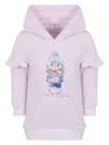 Lapin House Rabbit-print Ruffle-detail Dress In Pink