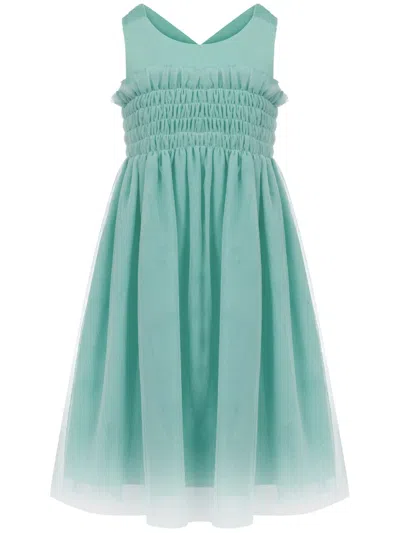 Lapin House Kids' Ruffle-detailing Dress In Blue