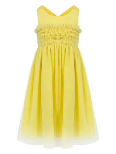 Lapin House Kids' Ruffle-detailing Dress In Yellow
