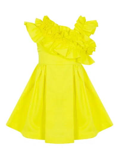 Lapin House Babies' Ruffle-embellished Dress In Yellow