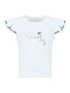 Lapin House Ruffled Cotton Blouse In White