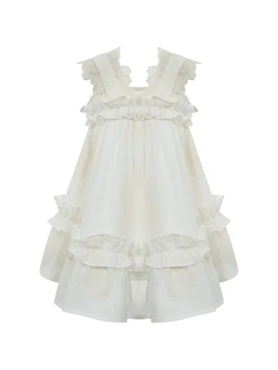 Lapin House Babies' Ruffled-detail Dress In Neutral