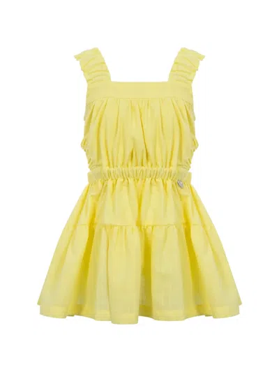 Lapin House Kids' Ruffled Dress In Green