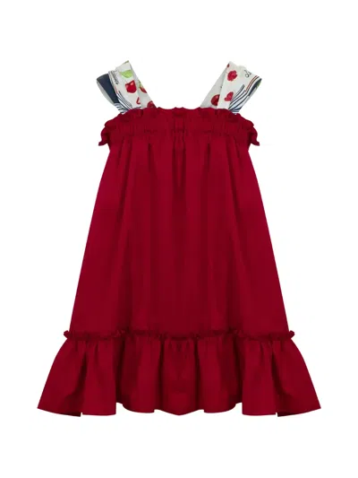 Lapin House Kids' Ruffled Dress In Red