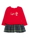 Lapin House Ruffled Plaid Dress In Multi