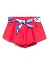 Lapin House Scarf-detailing Shorts In Red
