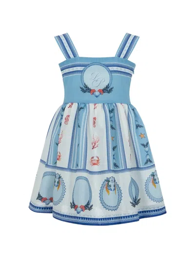 Lapin House Kids' Sleeveless Dress In Blue