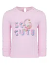 Lapin House Slogan-print Long-sleeve T-shirt In Pink