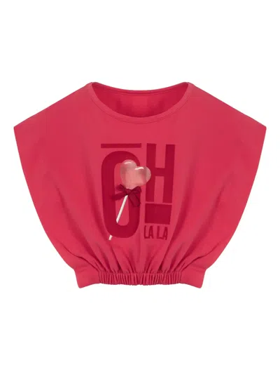 Lapin House T-shirt Mit Slogan-print In Rot