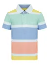 Lapin House Striped Polo Shirt In Blue