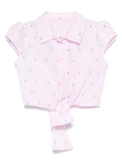 Lapin House Kids' Gestreiftes Hemd In Rosa