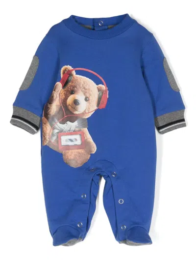 Lapin House Babies' Teddy Bear-print Pyjamas In Blue