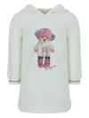 Lapin House Teddy-print Hooded Dress In Multi