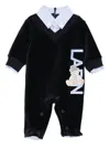 Lapin House Teddy-print Velour Pyjamas In Black