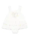 Lapin House Tiered Bodysuit In White