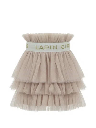 Lapin House Babies' Tiered Tulle Skirt In Neutrals