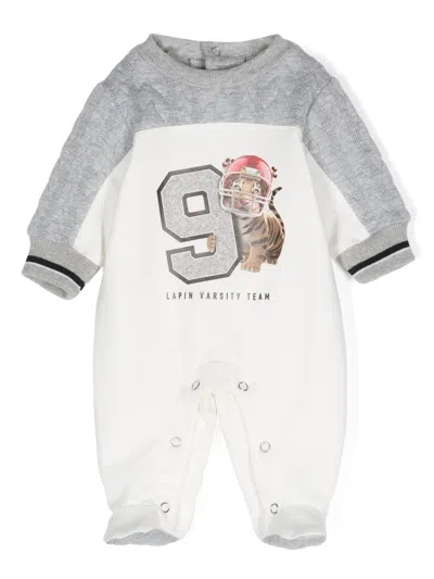 Lapin House Babies' Tiger-print Pyjamas In White