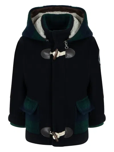 Lapin House Kids' Toggle-fastening Wool Coat In Black