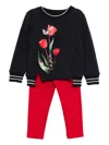 Lapin House Tulip-print Tracksuit Set In Blue