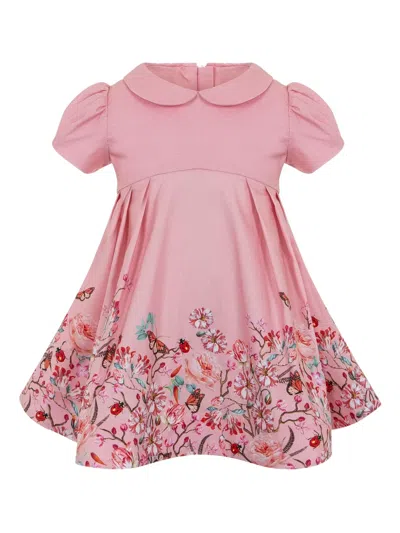 Lapin House Babies' X Mary Katrantzou Collared Floral Dress In Pink