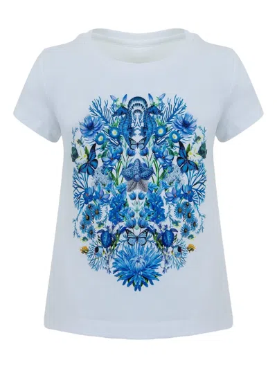 Lapin House X Mary Katrantzou T-shirt Mit Blumen-print In White
