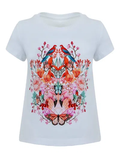 Lapin House Kids' X Mary Katrantzou Floral-print T-shirt In White