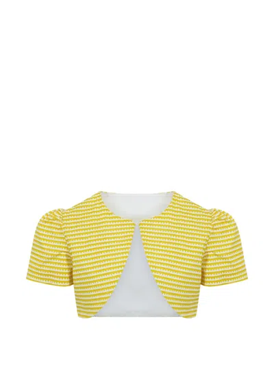 Lapin House Kids' X Mary Katrantzou Striped Bolero In Yellow