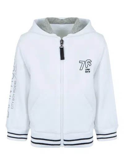 Lapin House Kids' Zip-up Hoodie In White