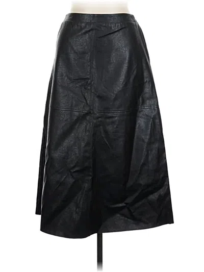 Pre-owned Lapis Faux Leather Skirt In Black
