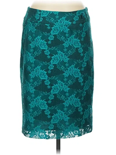 Pre-owned Lapis Formal Skirt In Teal