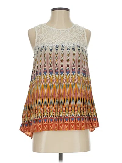 Pre-owned Lapis Sleeveless Blouse In Orange