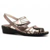 Laplume Women's Anya Wedge Sandals In Metallic Combo In Multi
