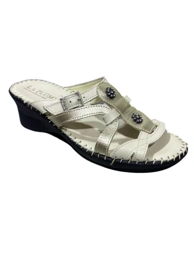 Laplume Women's Diamond Sandals In Bone/ Gold In Multi