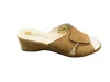 Laplume Women's Dori Sandals In Tan Nubuck In Multi
