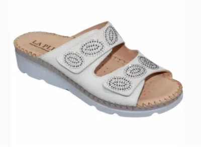 Laplume Women's Glitz Sandal In Bone In Blue