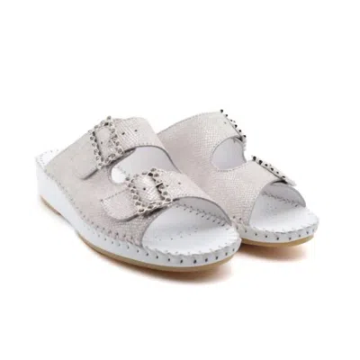 Laplume Women's Jen Slide In Silver In Gray