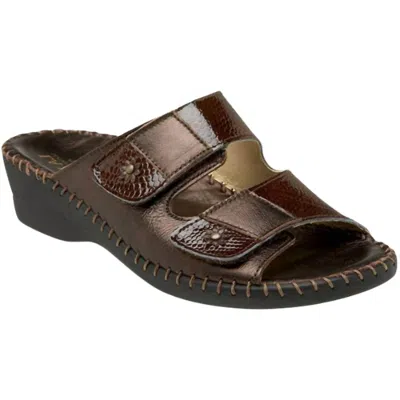 Laplume Women's Jessica Arch Support Sandals In Drk Brown In Multi