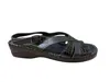 Laplume Women's Mariel Sandals In Black Leather In Black