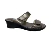 Laplume Women's Nina Sandals In Pewter Snake In Multi
