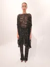 Lapointe Abstract Sequin Flare Pant In Black