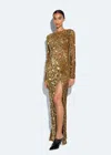 Lapointe Abstract Sequin Gown In Gold