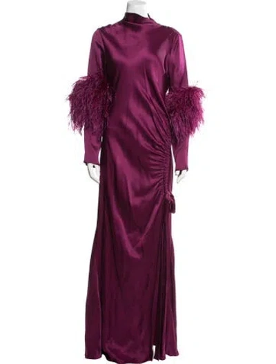 Pre-owned Lapointe Acetate Long Dress In Purple